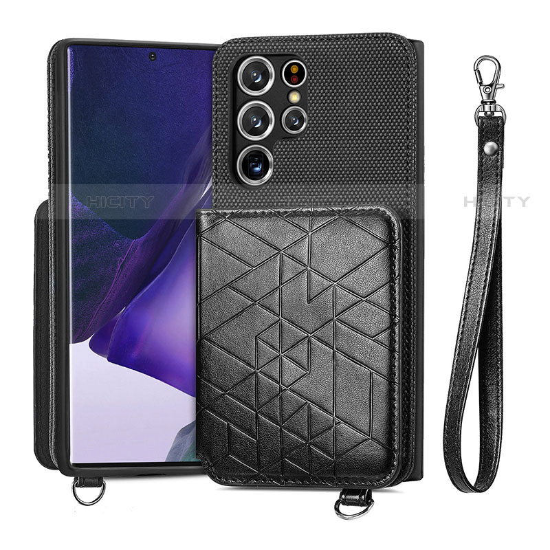 Funda Lujo Cuero Carcasa S02D para Samsung Galaxy S21 Ultra 5G