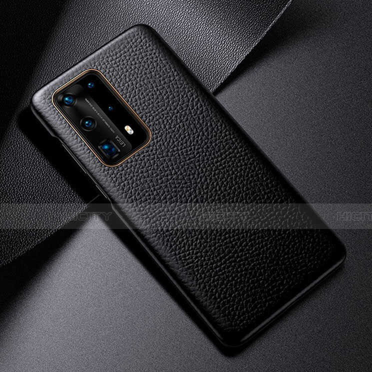 Funda Lujo Cuero Carcasa S03 para Huawei P40 Pro+ Plus Negro