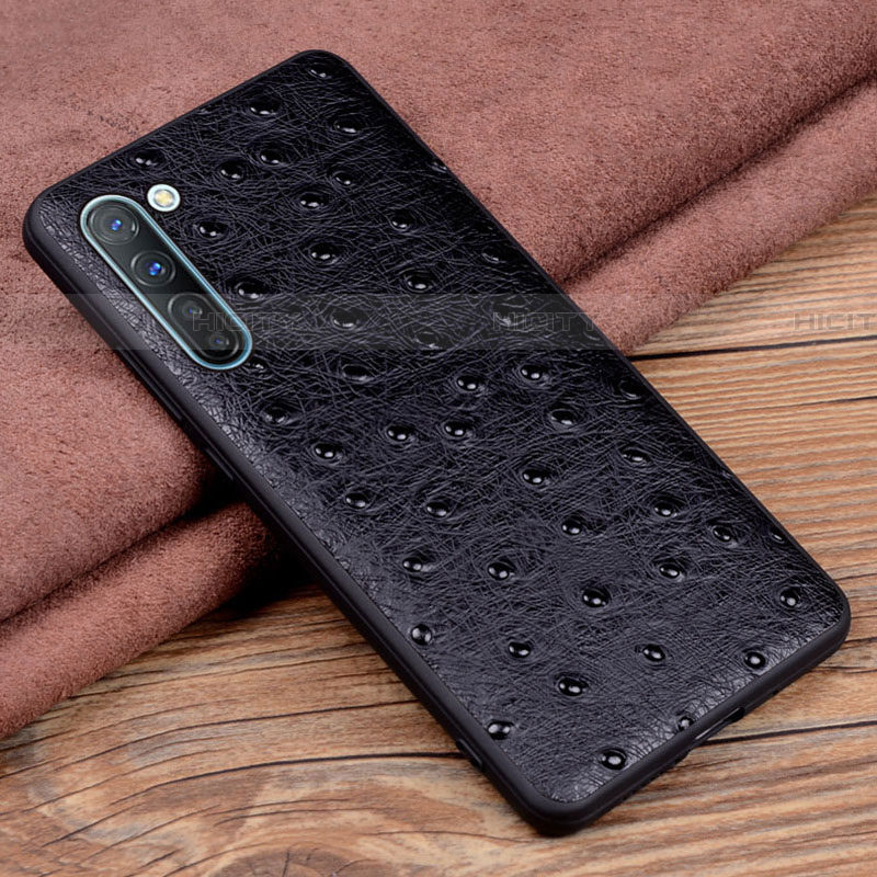 Funda Lujo Cuero Carcasa S03 para Oppo Find X2 Lite Negro