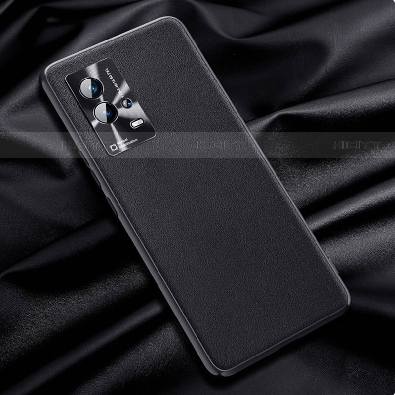 Funda Lujo Cuero Carcasa S03 para Vivo iQOO 8 Pro 5G Negro