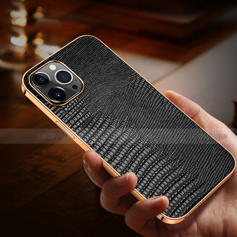 Funda Lujo Cuero Carcasa S04 para Apple iPhone 13 Pro