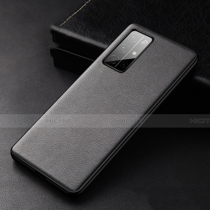 Funda Lujo Cuero Carcasa S04 para Huawei Honor 30S Negro