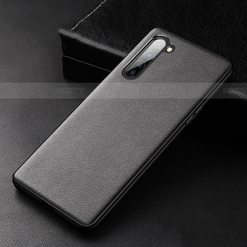 Funda Lujo Cuero Carcasa S05 para Oppo Reno3 Negro