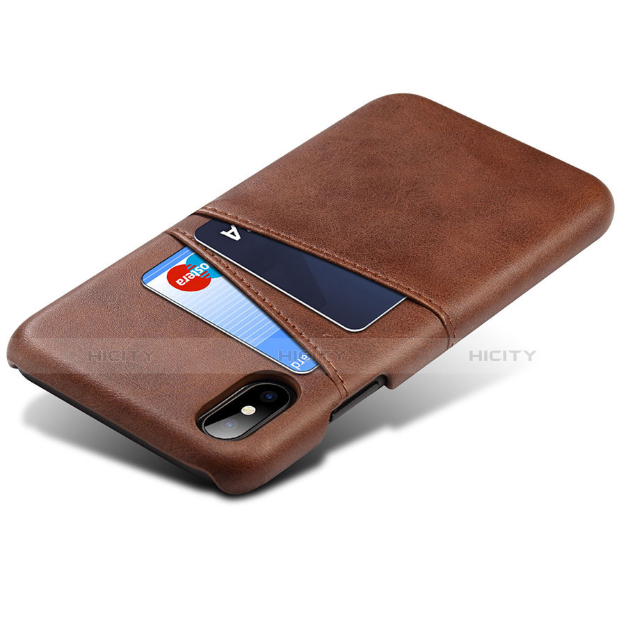 Funda Lujo Cuero Carcasa S06 para Apple iPhone Xs