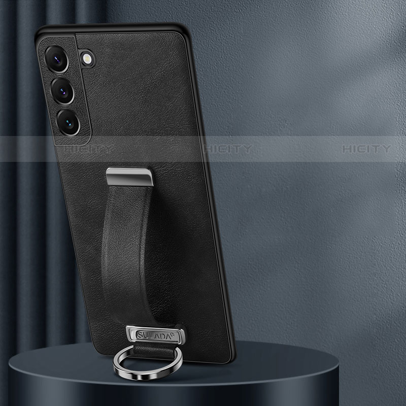 Funda Lujo Cuero Carcasa S06 para Samsung Galaxy S21 Plus 5G Negro