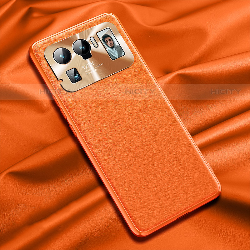 Funda Lujo Cuero Carcasa S06 para Xiaomi Mi 11 Ultra 5G Naranja