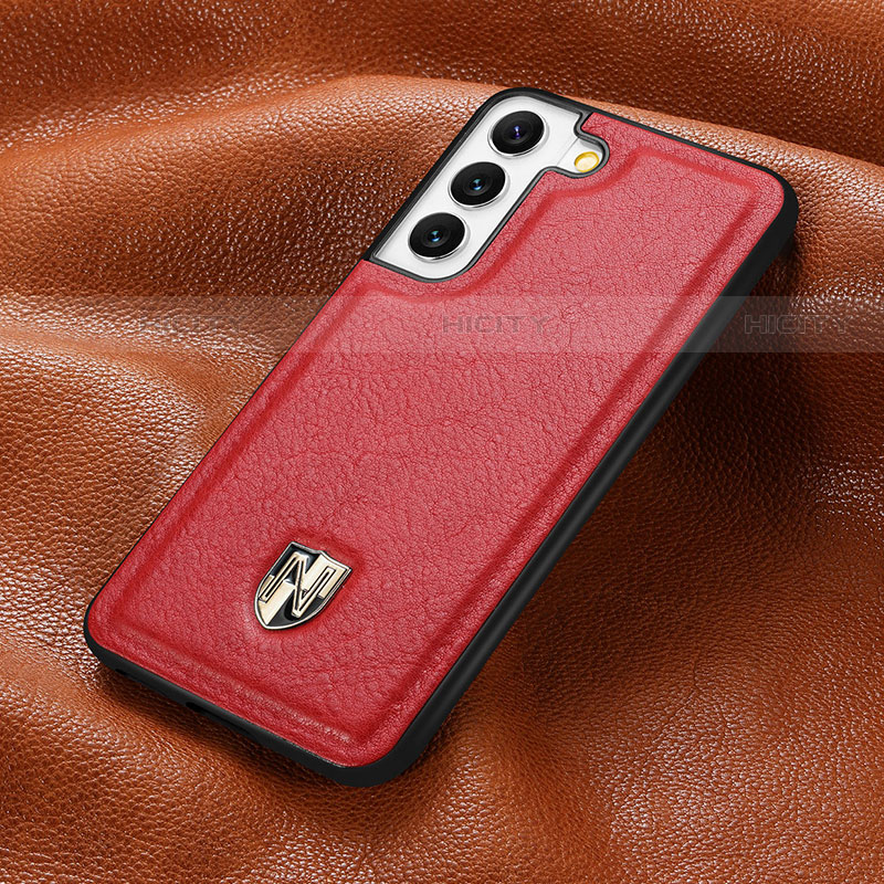 Funda Lujo Cuero Carcasa S06D para Samsung Galaxy S21 5G Rojo