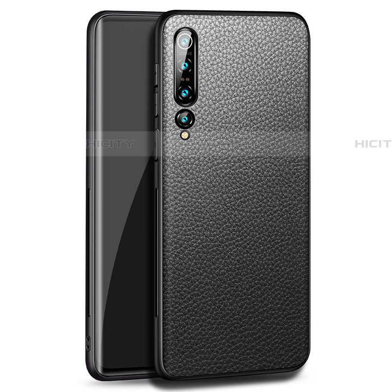 Funda Lujo Cuero Carcasa S07 para Xiaomi Mi 10 Pro Negro