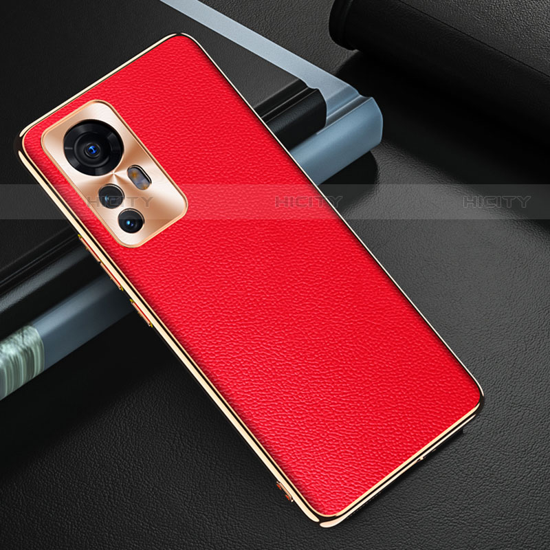 Funda Lujo Cuero Carcasa S07 para Xiaomi Mi 12X 5G Rojo