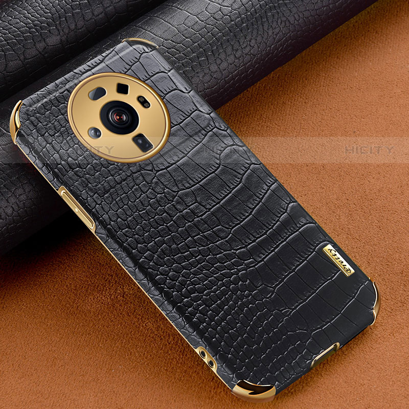 Funda Lujo Cuero Carcasa S08 para Xiaomi Mi 12S Ultra 5G Negro