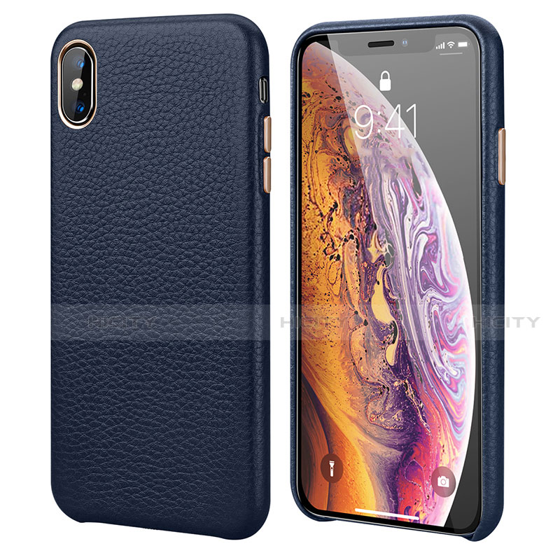 Funda Lujo Cuero Carcasa S14 para Apple iPhone X