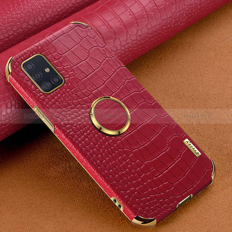 Funda Lujo Cuero Carcasa XD1 para Samsung Galaxy A51 5G Rojo