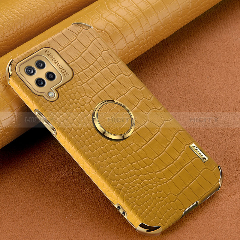 Funda Lujo Cuero Carcasa XD1 para Samsung Galaxy F12 Amarillo