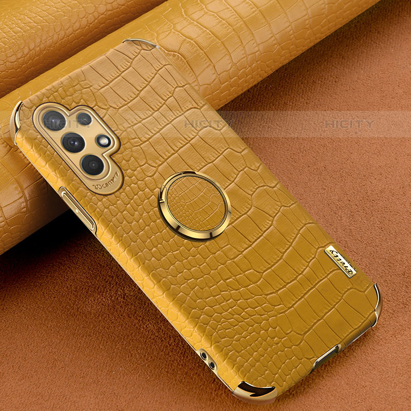 Funda Lujo Cuero Carcasa XD1 para Samsung Galaxy M32 5G Amarillo