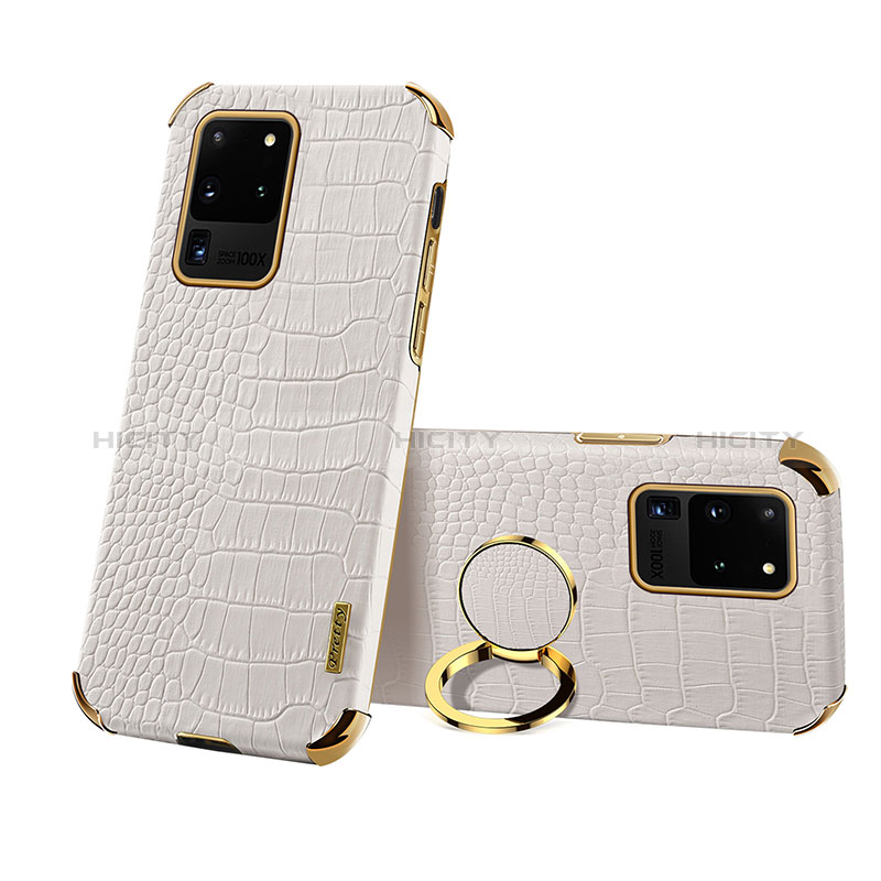 Funda Lujo Cuero Carcasa XD1 para Samsung Galaxy S20 Ultra 5G Blanco