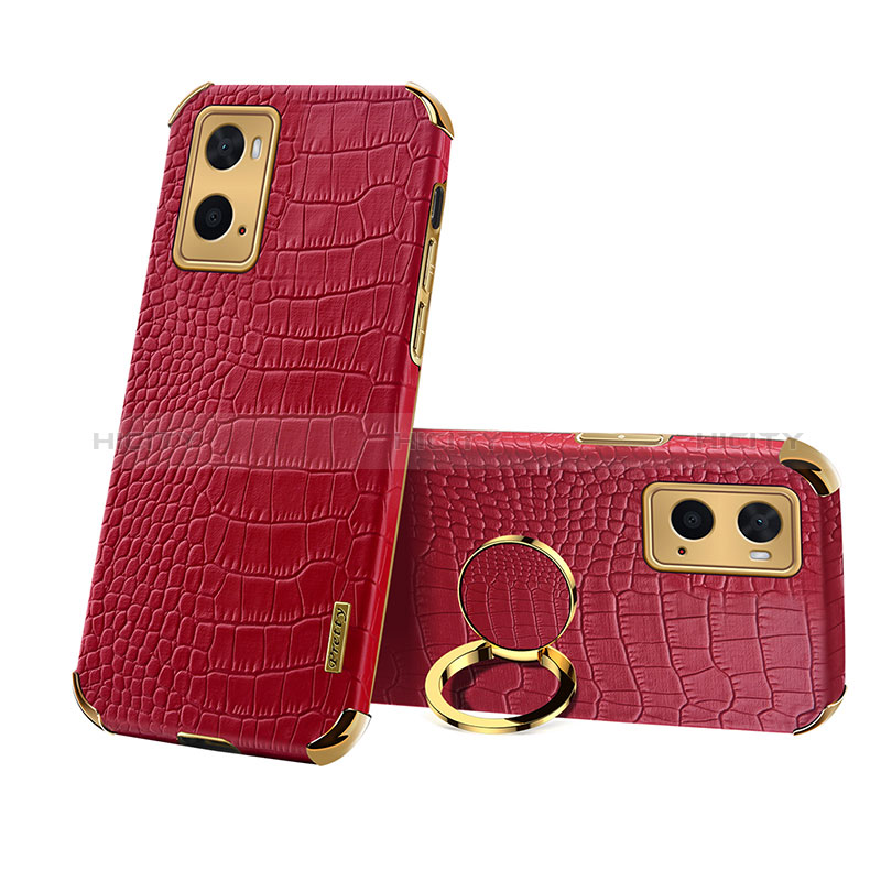 Funda Lujo Cuero Carcasa XD2 para Oppo A76 Rojo