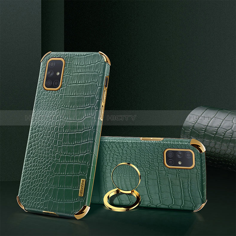 Funda Lujo Cuero Carcasa XD2 para Samsung Galaxy A71 4G A715 Verde