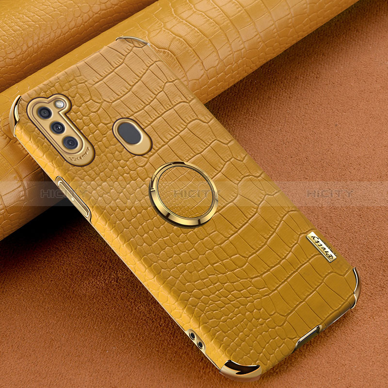 Funda Lujo Cuero Carcasa XD2 para Samsung Galaxy M11 Amarillo