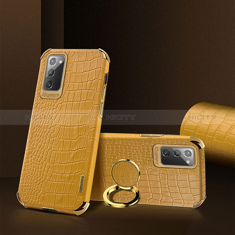 Funda Lujo Cuero Carcasa XD2 para Samsung Galaxy Note 20 5G Amarillo