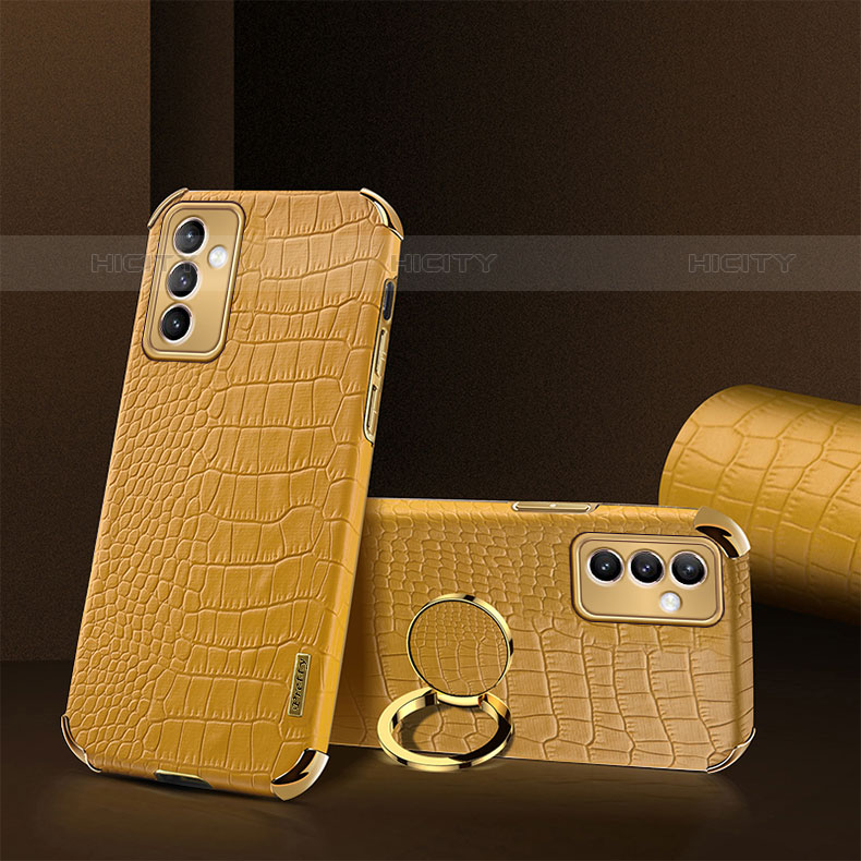 Funda Lujo Cuero Carcasa XD2 para Samsung Galaxy Quantum2 5G Amarillo