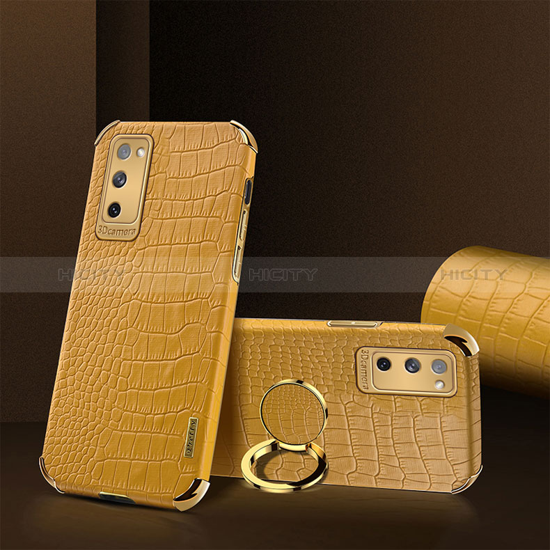 Funda Lujo Cuero Carcasa XD2 para Samsung Galaxy S20 Lite 5G Amarillo