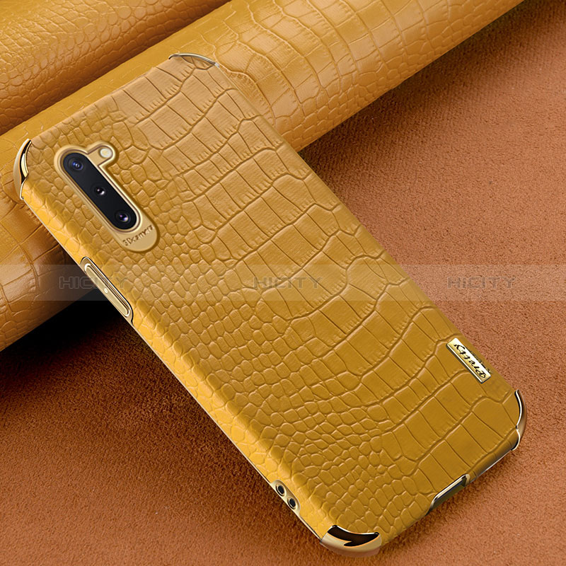 Funda Lujo Cuero Carcasa XD3 para Samsung Galaxy Note 10 5G Amarillo
