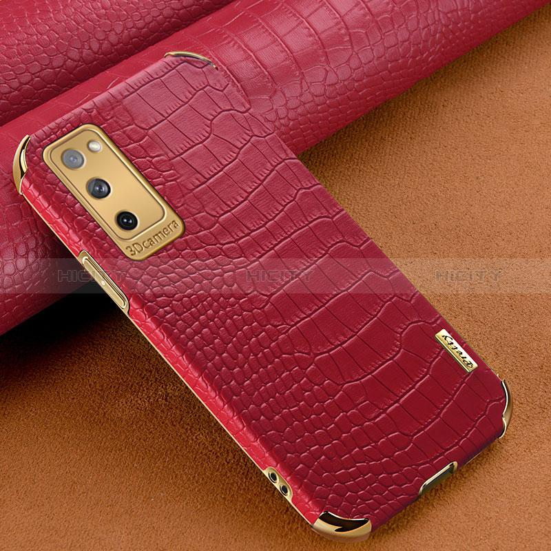 Funda Lujo Cuero Carcasa XD3 para Samsung Galaxy S20 FE 5G Rojo