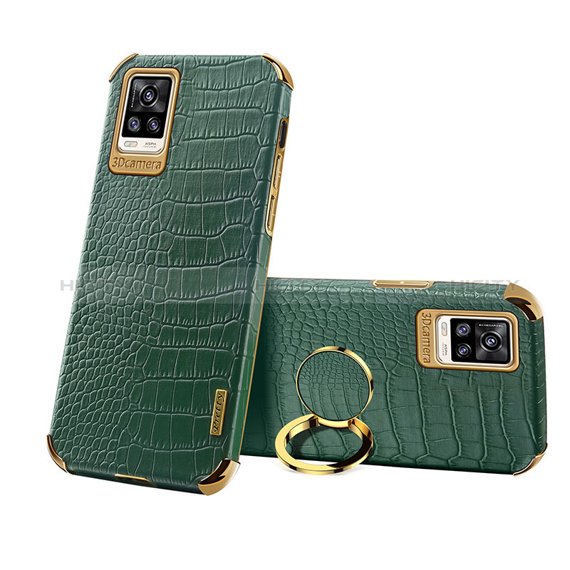 Funda Lujo Cuero Carcasa XD3 para Vivo V20 Verde