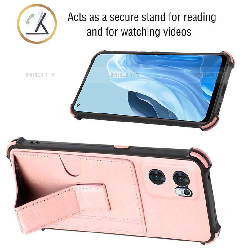 Funda Lujo Cuero Carcasa Y01B para Oppo Reno7 5G