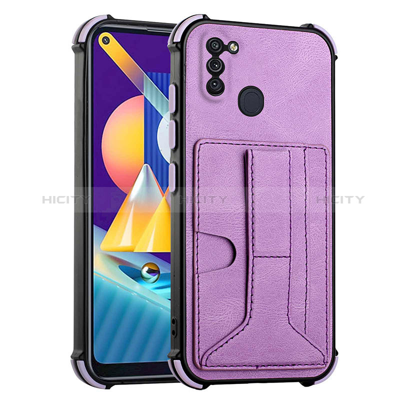 Funda Lujo Cuero Carcasa Y01B para Samsung Galaxy A11 Morado