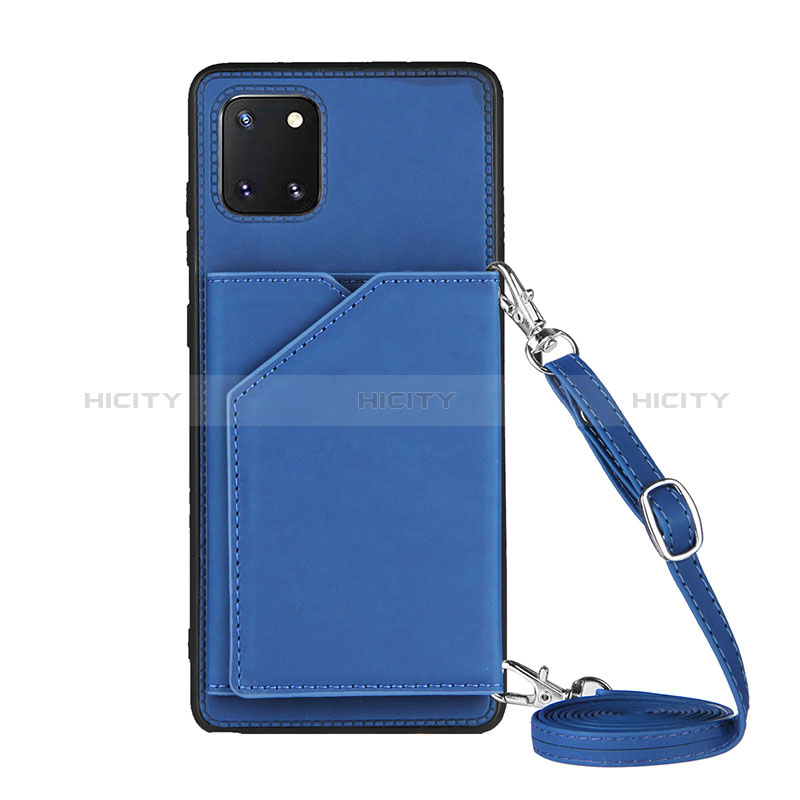 Funda Lujo Cuero Carcasa Y02B para Samsung Galaxy M60s Azul