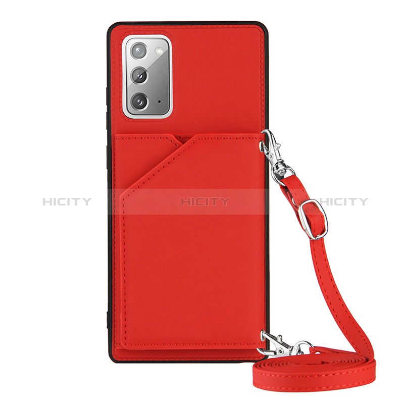 Funda Lujo Cuero Carcasa Y02B para Samsung Galaxy Note 20 5G Rojo