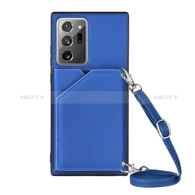Funda Lujo Cuero Carcasa Y02B para Samsung Galaxy Note 20 Ultra 5G Azul