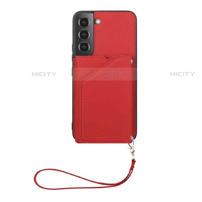 Funda Lujo Cuero Carcasa Y03B para Samsung Galaxy S21 FE 5G Rojo