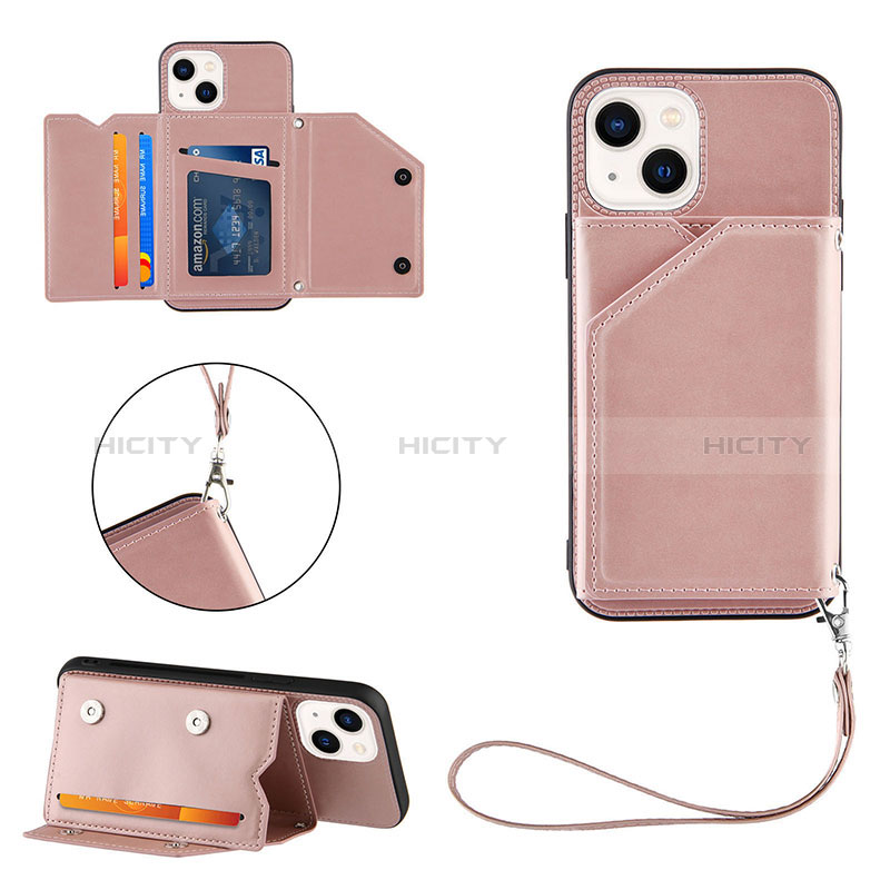 Funda Lujo Cuero Carcasa Y06B para Apple iPhone 13