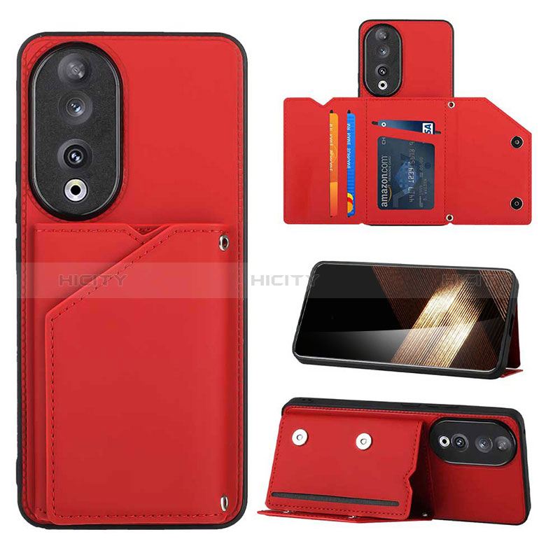 Funda Lujo Cuero Carcasa YB1 para Huawei Honor 90 5G Rojo