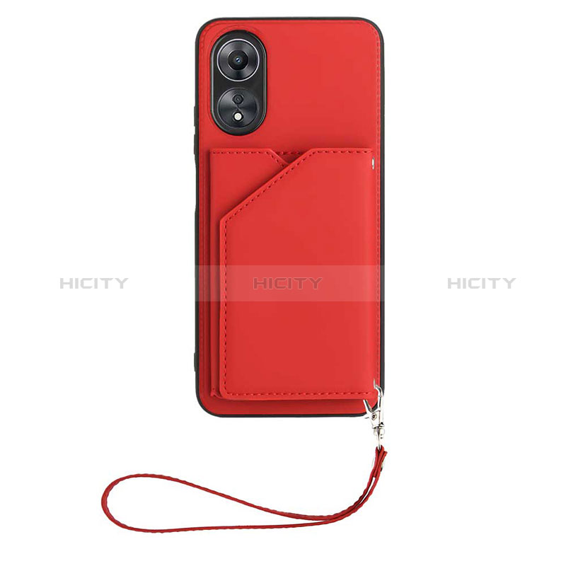 Funda Lujo Cuero Carcasa YB2 para Oppo A78 5G Rojo