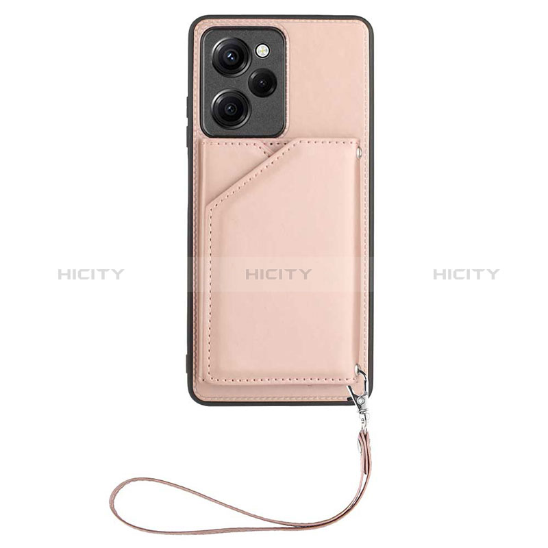 Funda Lujo Cuero Carcasa YB2 para Xiaomi Poco X5 Pro 5G Oro Rosa