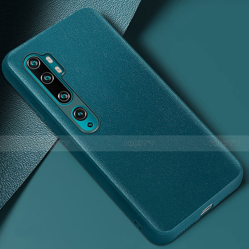 Funda Lujo Cuero Carcasa Z02 para Xiaomi Mi Note 10 Verde