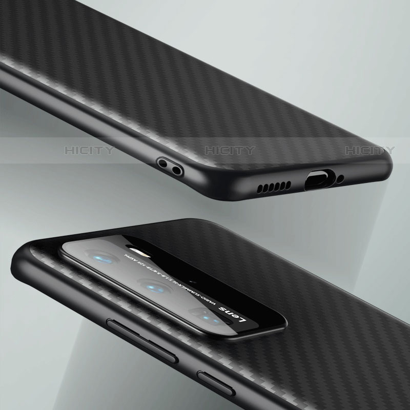 Funda Lujo Fibra de Carbon Carcasa Twill C01 para Huawei P40 Pro Negro