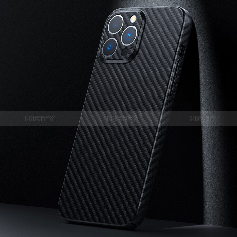 Funda Lujo Fibra de Carbon Carcasa Twill C02 para Apple iPhone 16 Pro Negro