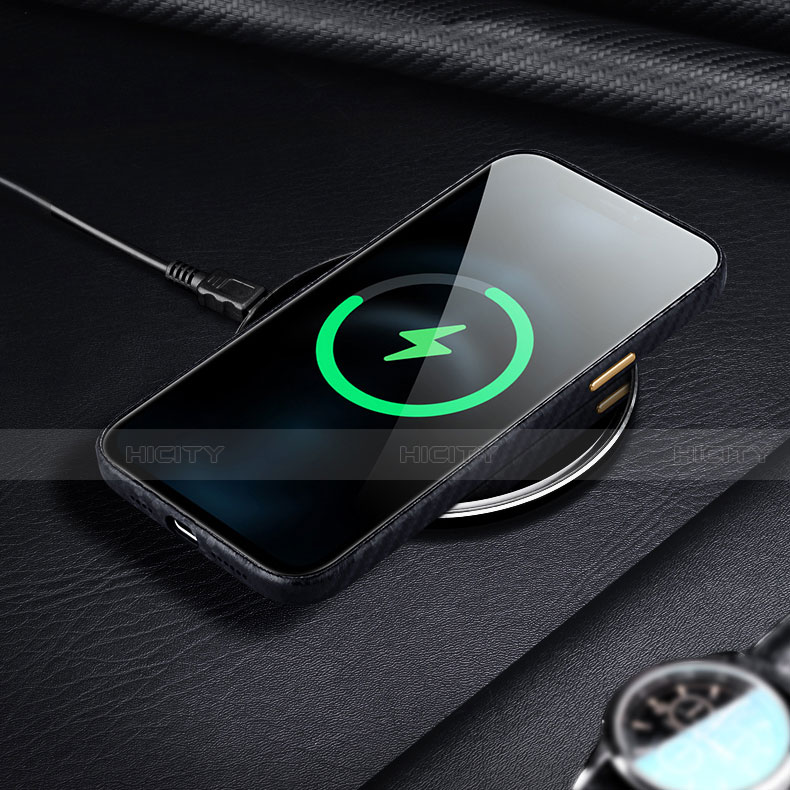 Funda Lujo Fibra de Carbon Carcasa Twill para Apple iPhone 13 Pro Max