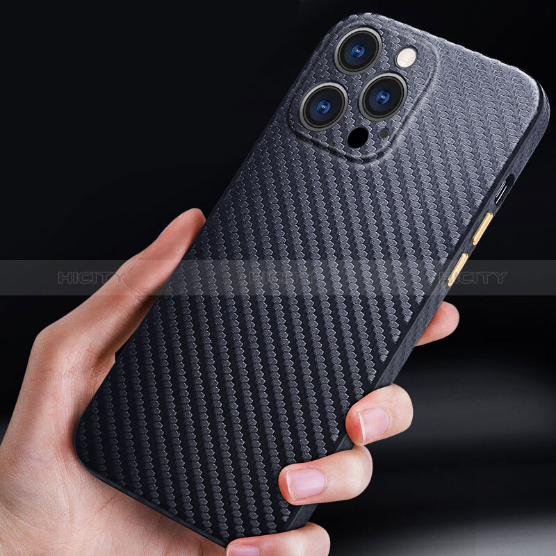 Funda Lujo Fibra de Carbon Carcasa Twill para Apple iPhone 14 Pro