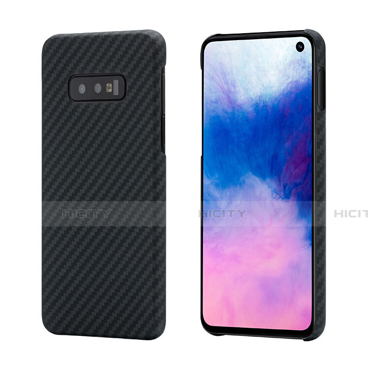 Funda Lujo Fibra de Carbon Carcasa Twill T01 para Samsung Galaxy S10e Negro