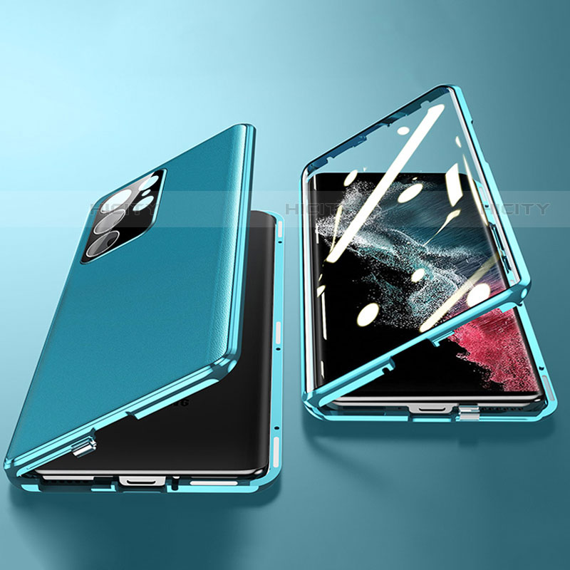 Funda Lujo Marco de Aluminio Carcasa 360 Grados D01 para Samsung Galaxy S23 Ultra 5G