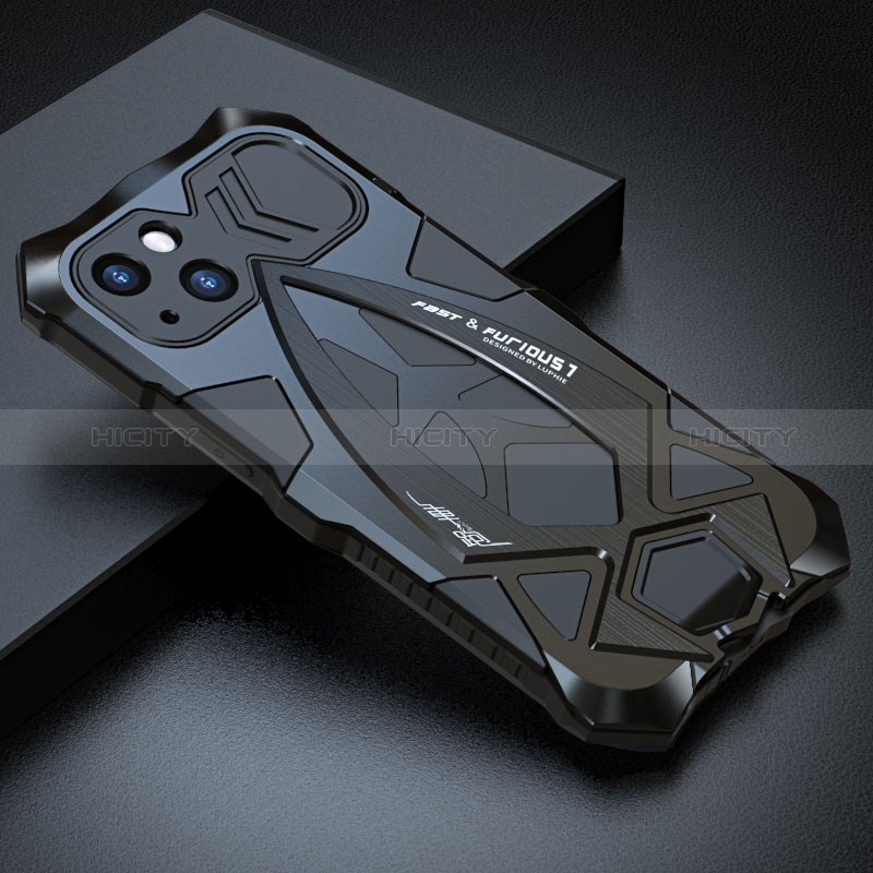 Funda Lujo Marco de Aluminio Carcasa 360 Grados LF1 para Apple iPhone 13 Mini