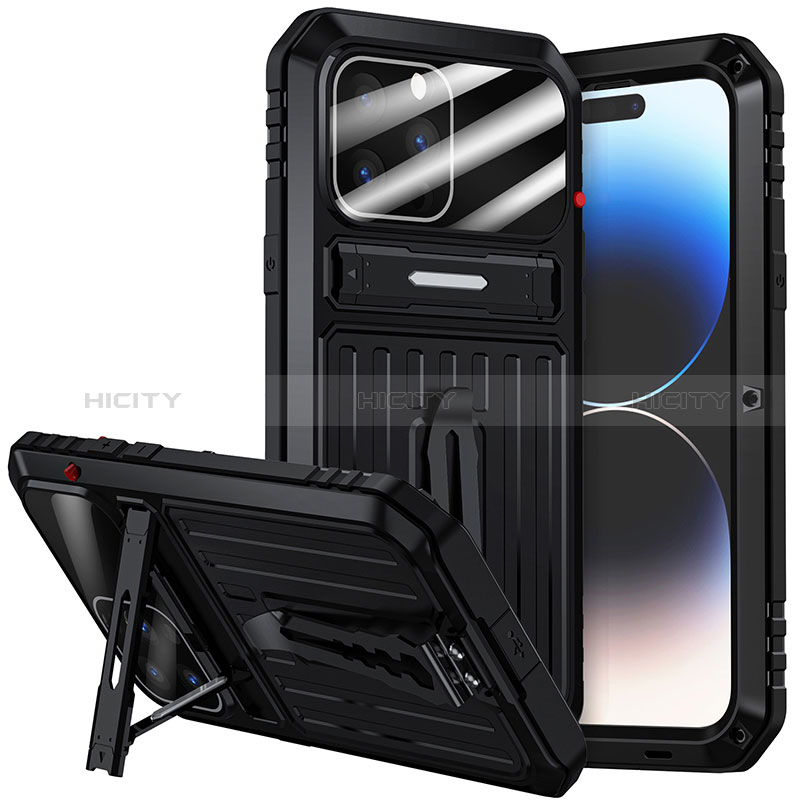 Funda Lujo Marco de Aluminio Carcasa 360 Grados LK2 para Apple iPhone 15 Pro Max