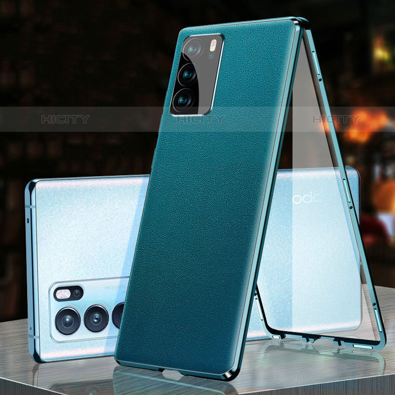 Funda Lujo Marco de Aluminio Carcasa 360 Grados P01 para Oppo Reno6 Pro 5G India