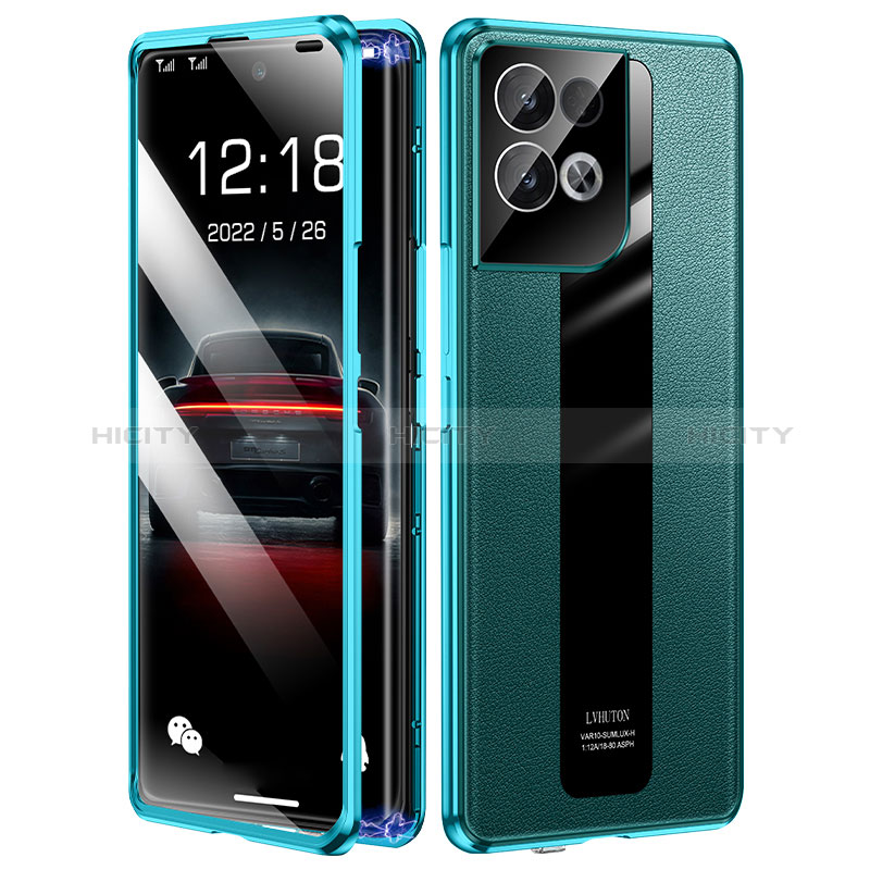 Funda Lujo Marco de Aluminio Carcasa 360 Grados P01 para Oppo Reno9 Pro+ Plus 5G