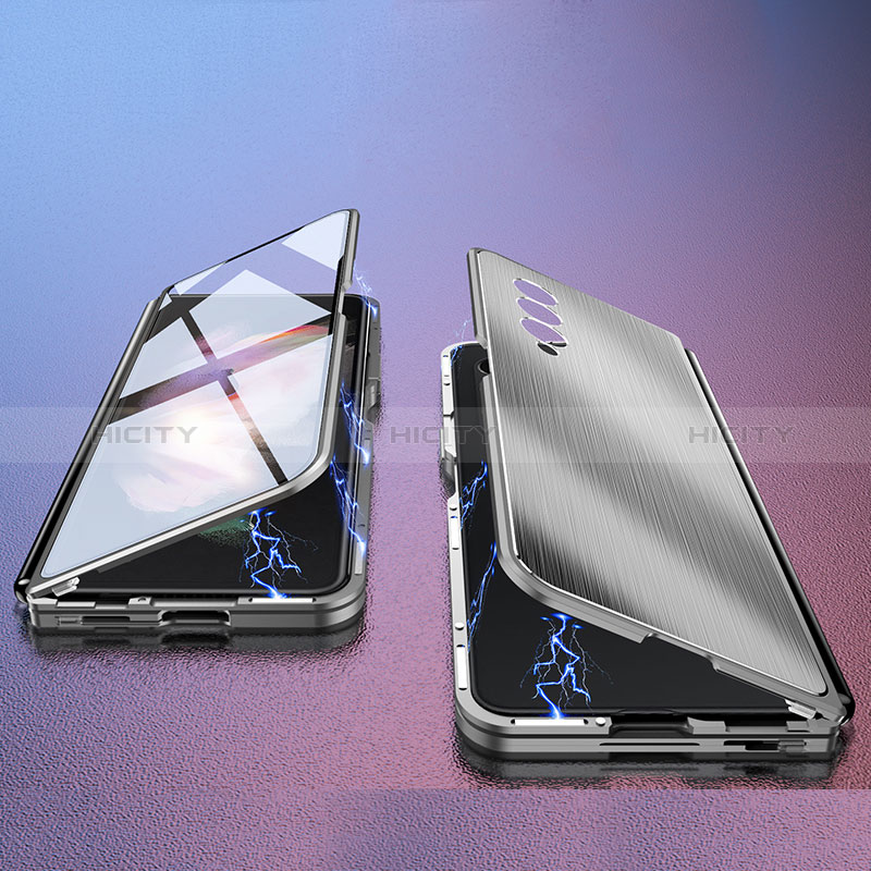 Funda Lujo Marco de Aluminio Carcasa 360 Grados P02 para Samsung Galaxy Z Fold3 5G